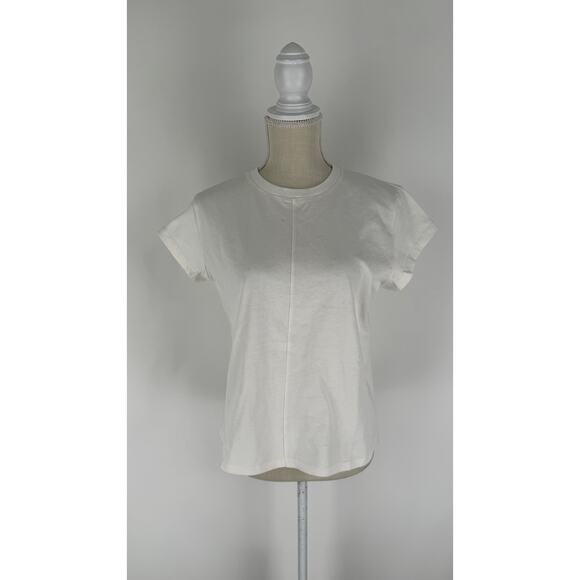 & Other Stories Organic Cotton Short Sleeve T Shirt Womens Medium White Tee New - Picture 1 of 9